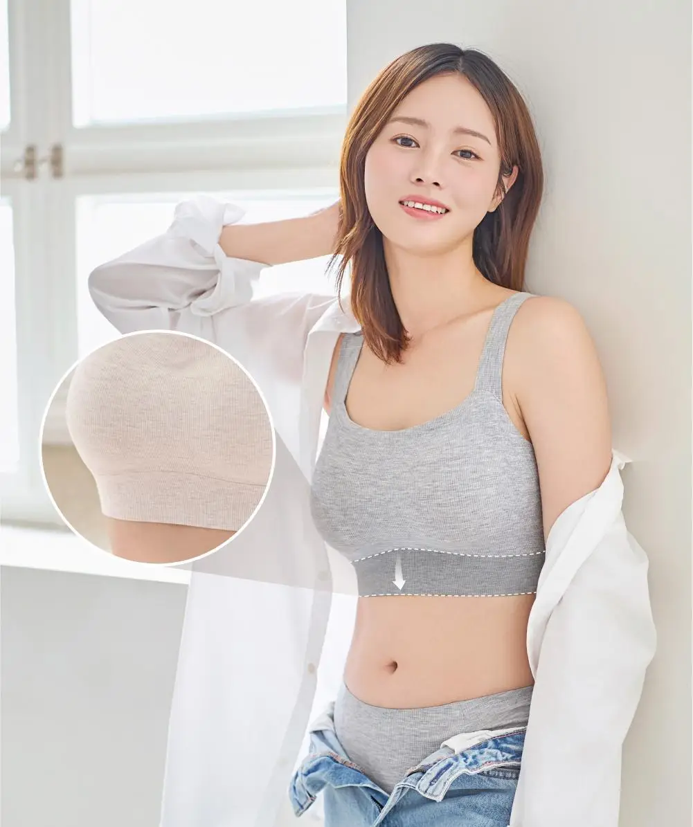 [손예진PICK] 감탄브라 멜란지 골지 런닝형 브라 단품 상세페이지 28